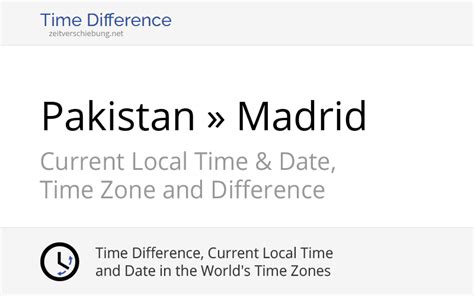 spain time difference with pakistan